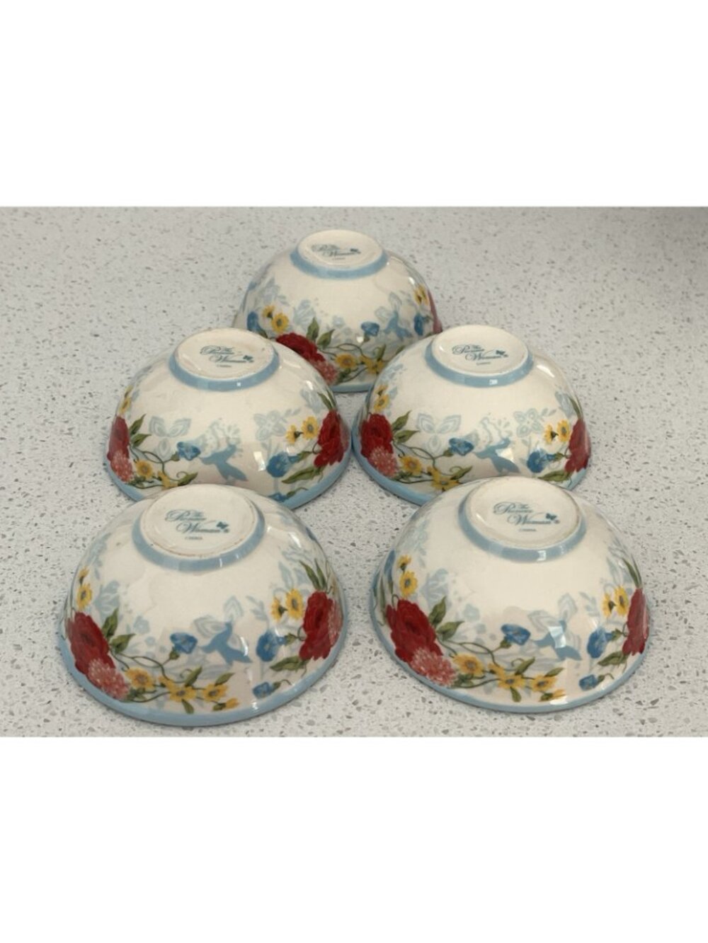 The Pioneer Woman Mini dip Dipping Bowls Sweet Rose 3.1" Set of 5 - Picture 7 of 8